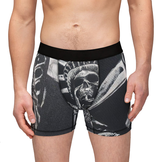 Boxer Briefs - Skull Lady Liberty Design for Men