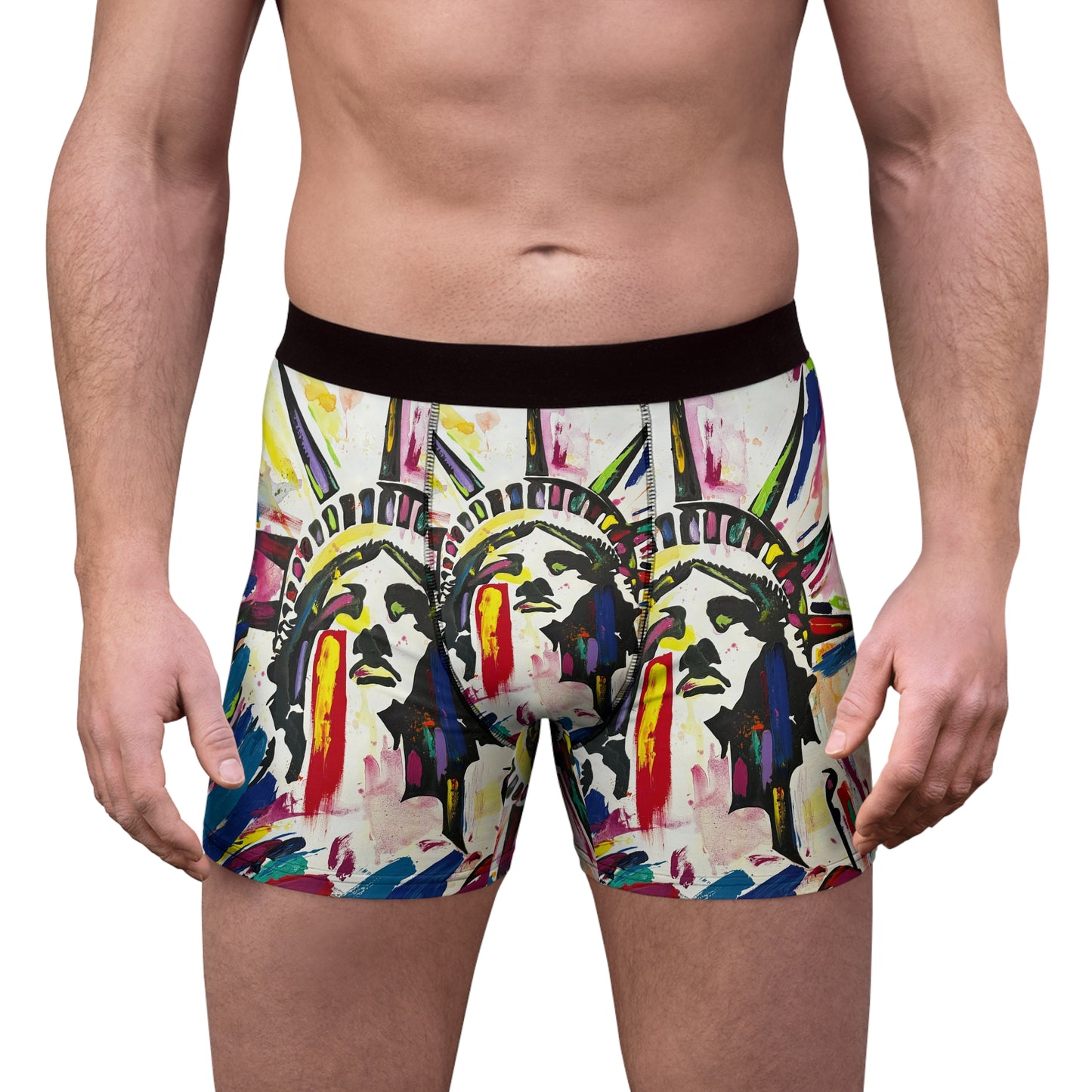 Colorful Lady Liberty Boxers - Men's Boxer Briefs